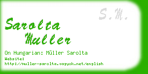 sarolta muller business card